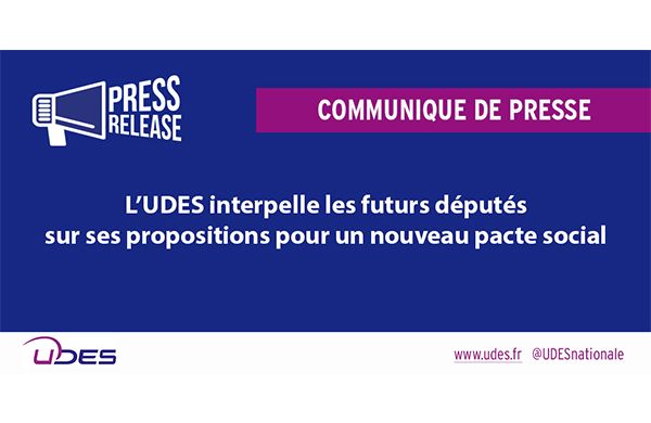 Les propositions pour un nouveau pacte social de l'UDES