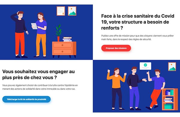 Plateforme "Réserve Civique" centrée sur le Covid-19