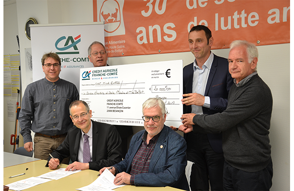 Le Crédit Agricole Franche-Comté accompagne la Banque alimentaire