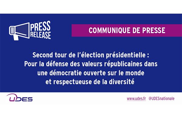 Communiqué de l'UDES : Second tour de l’élection présidentielle