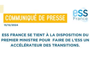 Communiqué de presse d'ESS France