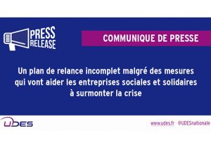 Communiqué de l'UDES sur le Plan de relance