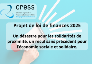 La CRESS BFC réagit au PLF 2025 dans un communiqué