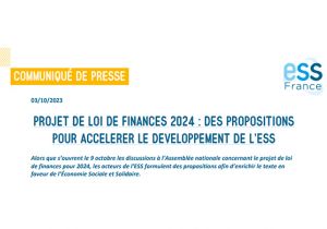 PLF 2024 : des propositions pour le développement de l'ESS